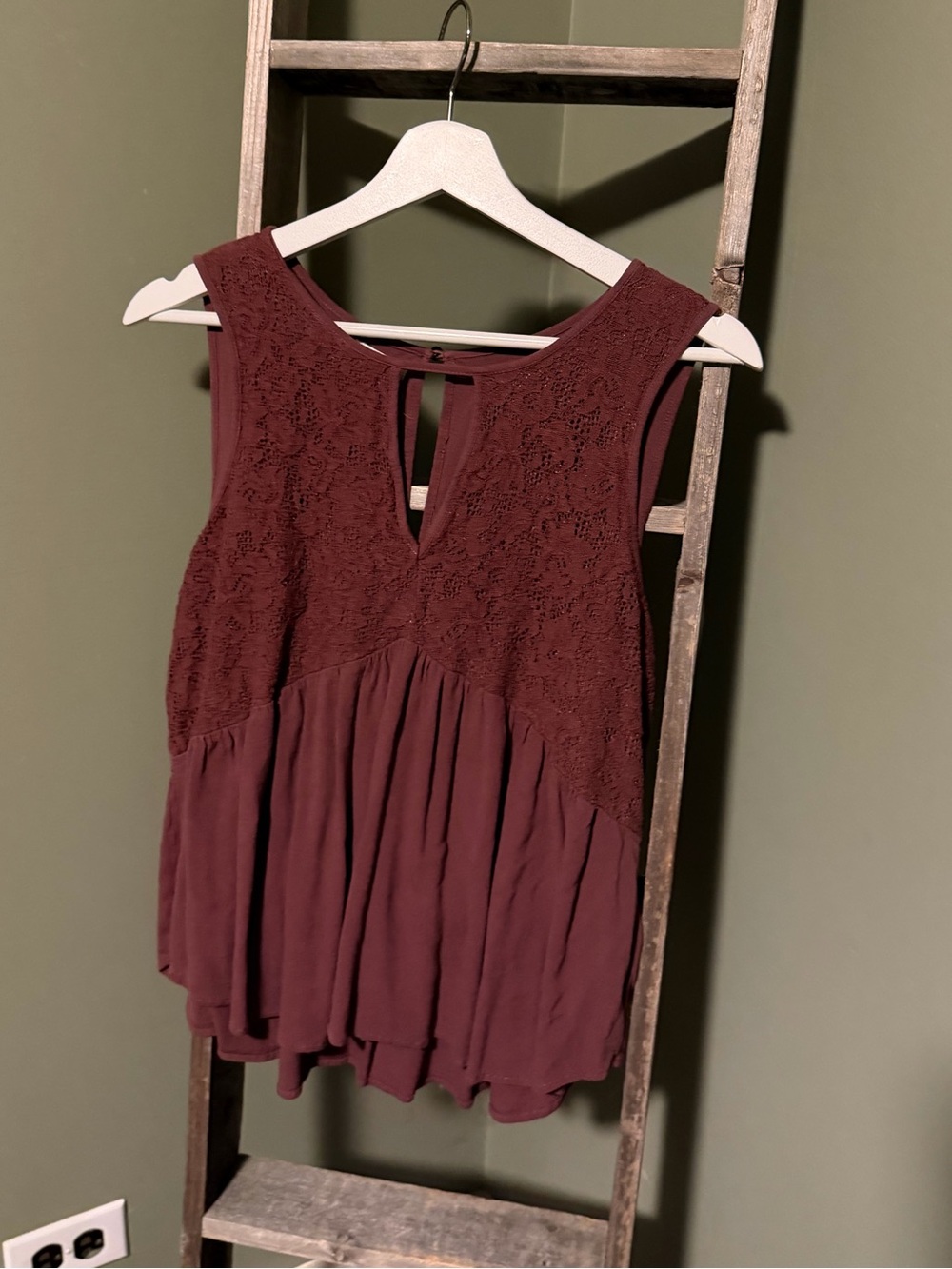 Maurice’s Lace Yolk Babydoll Top